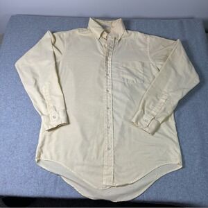 Perlis New Orleans Mens Yellow Oxford Button Down Shirt The Purist Classic L